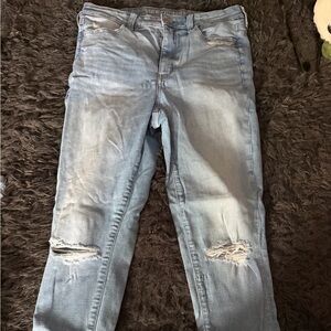 American Eagle Outfitters Light Blue Distressed Jeans